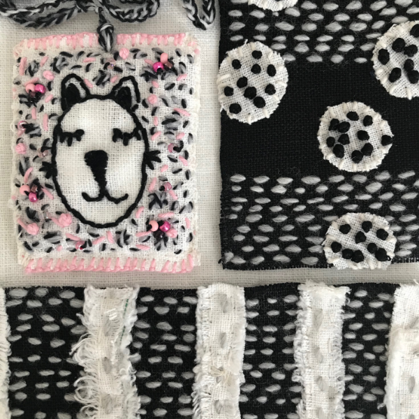 black and white textiles